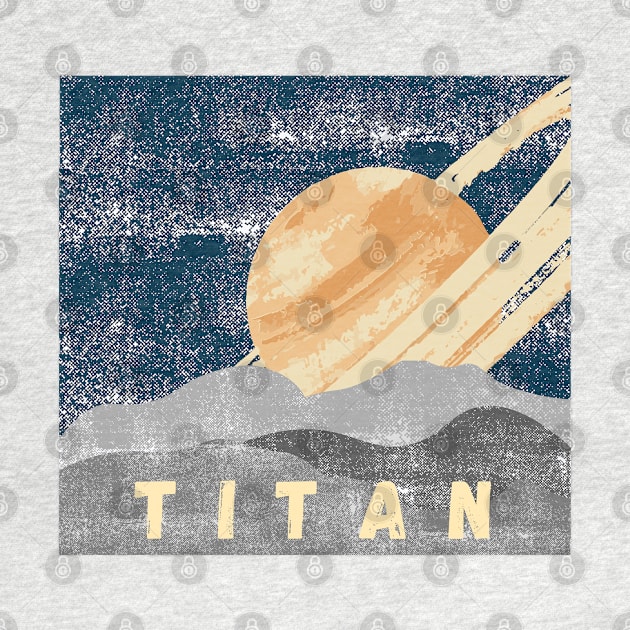 Titan Saturn Moon by High Altitude